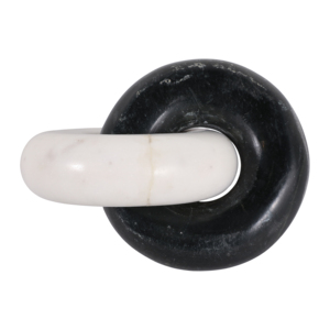 Scultura a doppia catena con anelli di marmo per decorazioni domestiche, tavolino da caffè, mensola, ornamento per soggiorno - Product Image 1