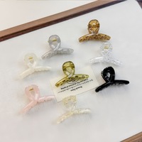 Mini pince à cheveux personnalisée, mignonne, translucide, rouge cyber, à attacher sur le côté, pour femmes