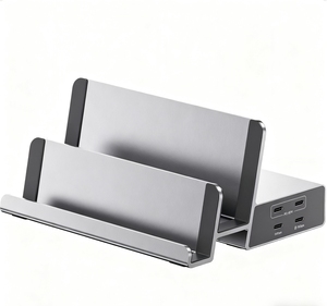 Docking Station con Display triplo PULWTOP con doppio supporto con 100W PD, <span class=keywords><strong>3</strong></span> <span class=keywords><strong>HDMI</strong></span> + 2 DP 4K, 2 USB-C PD, Ethernet (Driver richiesto) - Product Image 1
