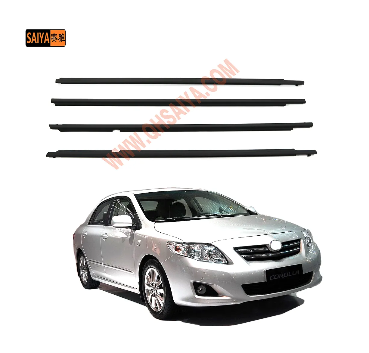 TOYOTA Corolla 07-13 araba pencere camı için ses geçirmez flaş kenar Trim 75740-02150 75730-02150