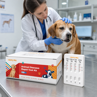 Kit de test combiné 4 en 1 pour chiens : Panneau antigénique respiratoire, écouvillon nasal, CDV, CAV-2, CIV, CPIV Ag