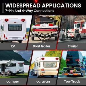 <span class=keywords><strong>Kit</strong></span> de feux de <span class=keywords><strong>remorque</strong></span> <span class=keywords><strong>sans</strong></span> <span class=keywords><strong>fil</strong></span> magnétiques, LED rechargeable, 90 °   Rotatif, 2,4 GHz jusqu'à 100 pieds, étanche pour camion, camping-car, bateau - Product Image 6