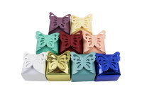 Schöne Mehrfarbige Schmetterlings-Muster Süßigkeiten-Papierboxen Hochzeitsparty-Gastgeschenk Schokoladen-Papierbox für Brautparty Geburtstagsfeier