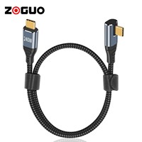Câble USB4 240W de haute qualité, type C coudé, charge rapide 5A, 40 Gbps, 8K60HZ pour Mac et téléphones mobiles