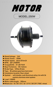 Professional Ebike Conversion Kit 24v 250w Brushless Elbrushless <b>Cycle</b> with Battery 24v 250-006 Ki - Product Image 2