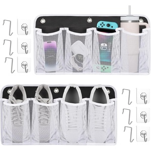 Organisateur de chaussures mural pour camping-car en tissu non tissé avec 4 poches en filet, étagère à chaussures suspendue pour lits superposés, dortoir, entrée, camping-car - Product Image 3