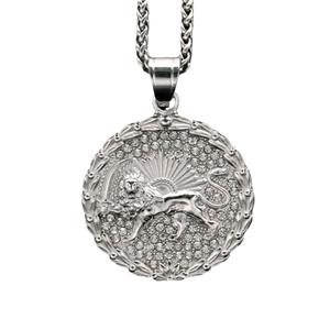 Colgante de Joyería de Acero Inoxidable con Baño de Platino, Diseño de Oso Animal Hip Hop, Dinastía Kaiga, Resistente al Agua y al Deslustre, Ideal para Regalo - Product Image 2