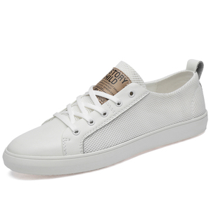 Scarpe da skateboard da uomo scarpe da Skate scarpe da Skate in tessuto a rete <span class=keywords><strong>basse</strong></span> con lacci in stile retrò fatti a mano foro d'aria scavato per gli uomini - Product Image 2