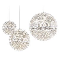 Lustre LED creux en acier inoxydable Spark Ball Lamp pour salon, villa, maison d'hôtes, loft, duplex, escalier