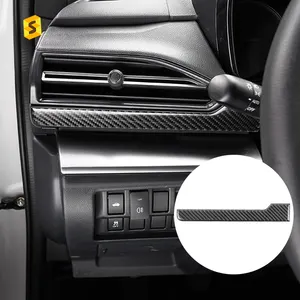 Shasha Carbon Left Air Outlet Frame Sticker Red Black Carbon Fiber Interior Accessories Trim For Subaru WRX 2022 2023