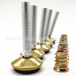 Furniture Leg Gold Plated Stainless Steel 34mm Diameter <b>Adjustable</b> Screw 50mm Chair Feet Non Slip - Product Image 5