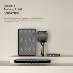 Robinet de douche mural à touches de piano LED, à vente chaude, avec valve en céramique, adapté aux hôtels et aux appartements - Product Image 3