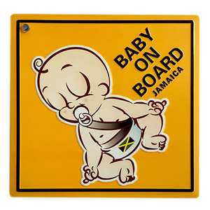 Prezzo di fabbrica stampa personalizzata bande di metallo Poster Anime segno in rilievo 'Baby on Board' tema serigrafia - Product Image 1