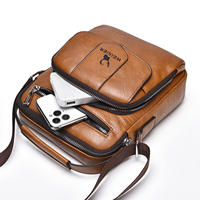 WEIXIER Sac à bandoulière pour homme en cuir PU rétro, de haute qualité, durable, sac à main vintage, petit sac à bandoulière