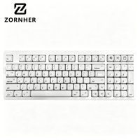 Teclas de Juego Táctiles con Aspecto Cerámico ZORNHER 134 Keys MAC, Teclados Mecánicos Personalizados para PC con Interruptor MX, Clásicos