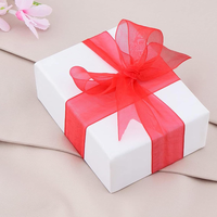 Ruban en organza transparent de 1 1/2 pouce, ruban soyeux transparent pour emballage cadeau, décorations de sapin de Noël, nœuds, couronnes de mariage