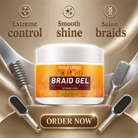 Pomata Biologica Professionale a Tenuta Forte e Asciugatura Rapida per Trecce/Dreadlock/Extension - Formula all'Olio di Argan
