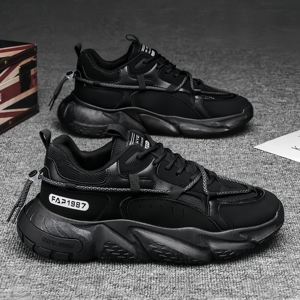 Chaussures de sport respirantes en mesh pour hommes pour l'été. Ensemble complet pour <span class=keywords><strong>homme</strong></span>. Sneakers à talons hauts pour la course à pied décontractée. - Product Image 2