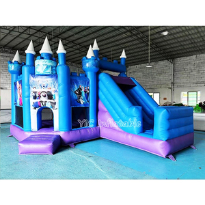 Château gonflable gonflable de princesse en PVC commercial avec toboggan fête pour enfants sautant maison de rebond Combo Chine vente location - Product Image 1
