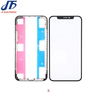 Verre avant avec cadre de lunette Oca pour iPhone X XS MAX Remplacement de la lentille de verre extérieure