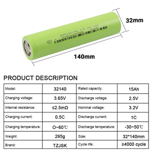 Baterai LiFePO4 32140 3.2V 15Ah Kelas A Sel Silinder Lithium Iron Phosphate untuk EV Penyimpanan Energi Surya Sepeda Listrik Skuter - Product Image 5