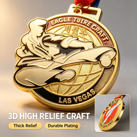 Médaille personnalisée en alliage de zinc de fabrication chinoise pour Kung Fu, Boxe, WKF, BJJ, Jiu Jitsu, Lutte, Karaté Grec, Taekwondo, Feng Shui Moderne
