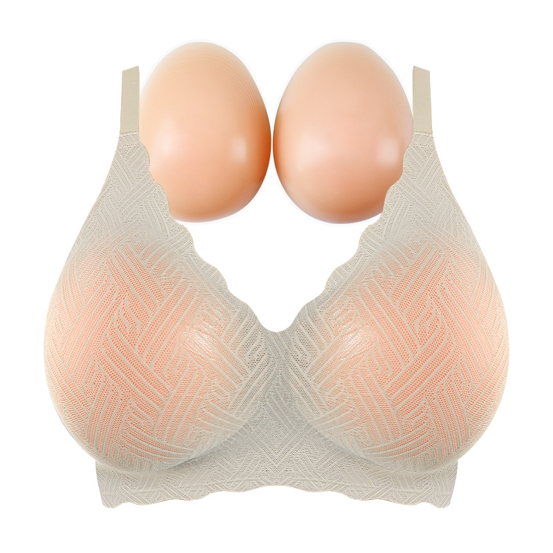 OEM/ODM Silicone False Chest Underwear Small Chest Display Big Chest Pad Women's Wireless Lace Push Up Bra Seamless Comfortable