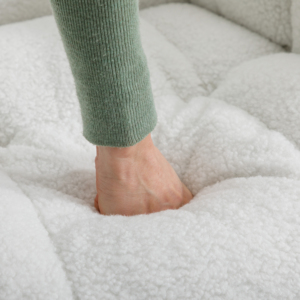 Cómoda mecedora, silla decorativa, <span class=keywords><strong>sillón</strong></span> con respaldo alto, <span class=keywords><strong>balancín</strong></span> deslizante tapizado para sala de estar - Product Image 6