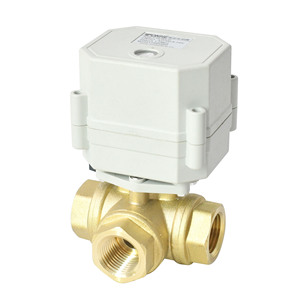 Vanne de régulation électrique à trois voies Tonhe en laiton 4-20 mA CC 24 V pour le contrôle de l'eau chaude - Product Image 2