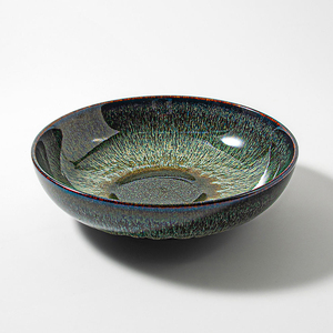 Tazón de cerámica refinada para comedor, azul niebla, exterior mate suave, gran capacidad, apto para alimentos, duradero, para una mesa contemporánea. - Product Image 2