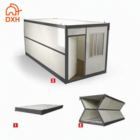 Maison pliable, maison préfabriquée mobile, conteneur pliable de 20 pieds, maison préfabriquée en conteneur avec salle de bain et cuisine