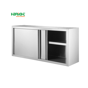 Muebles de cocina comerciales Gabinete lateral de pared de acero inoxidable fácilmente ensamblado con puerta corredera para hoteles y restaurantes - Product Image 3