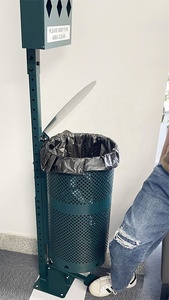 Dog Waste Station Backyard Park Pet Poop Trash Garbage Can <strong>Bin</strong> Foot Pedal Storage Compost Container Bag Dispenser Collect <strong>Rack</strong> - Product Image 5