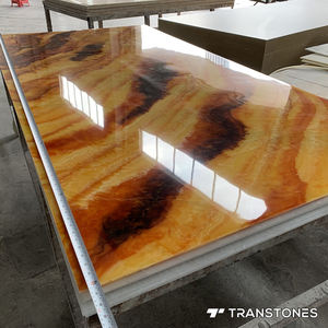 Ttranstones alabastro amarillo ónix para panel de pared interior color miel piedra artificial retroiluminada para pared - Product Image 6