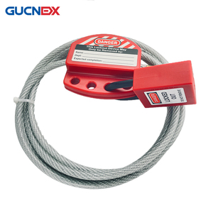 高品質の調整可能なスチールケーブルロック、ユニバーサルバルブロックアウトデバイス、赤色の調整可能なケーブル長 - Product Image 1