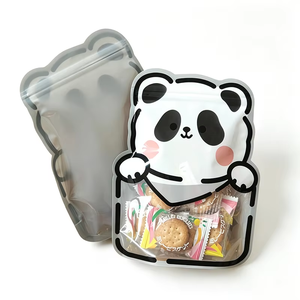 Niedliche Cartoon-Tierfiguren Glänzende Transparente Wiederverschließbare Feuchtigkeitsbeständige Standbeutel für Snacks, Süßigkeiten, Kekse, Gelee, Kaugummi, Individuell Anpassbar - Product Image 2