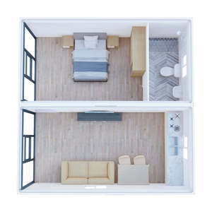 Hete Aanbieding: Demontabel Modulair Prefab Containerhuis, Luxe Vakantiehuis Appartement met Terras voor Hotel & Resort - Product Image 3