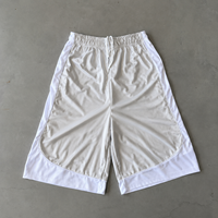 Shorts de basketball longs personnalisés pour hommes, en polyester, avec taille élastique et cordon de serrage, vêtements de sport, fournisseur de vêtements personnalisés