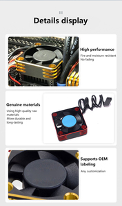 30x30mm Aluminum Cooling Fan 28000RPM 8V 0.6A High Speed Fan for <b>RC</b> ESC Drone Robot Toy - Product Image 5
