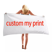 Wholesale 75*150CM Quick Dry Sand Free Towel Beach Cotton Microfiber Beach Towel With Logo Custom Print