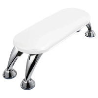 Repose-main professionnel confortable pour manucure, en cuir PU blanc, avec ventouses, pour technicien(ne) d'ongles et usage personnel