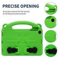 Casing iPad Mini Anak Motif Beruang Teddy Lucu HGD Custom dengan Pegangan dan Penyangga, Pelindung Kuat