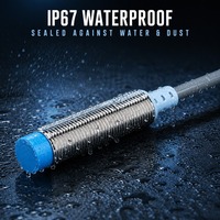 Capteur de proximité inductif BANGTOS A12-4NO professionnel à 3 fils NPN/PNP NO, détection de métaux non intégrée, 12-24VDC, 4mm, LED