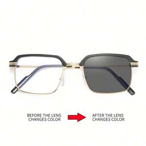 Gafas de Computadora Ultraligeras de Moda 2025, Montura Media para Hombre y Mujer, Anti Luz Azul, Fotocromáticas - Product Image 3