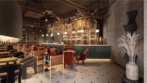 Moderno respetuoso del medio ambiente resistente restaurante mostrador diseño LED iluminación vino escaparate muebles conjuntos para decoración de interiores - Product Image 5