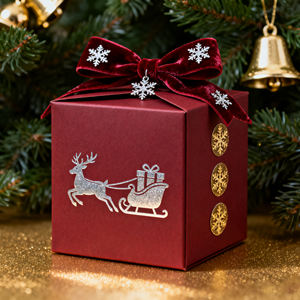 Factory Direct Supply Recycelbare starre Geschenk boxen Magnet verschluss griff Anpassbares Logo/Grafikdesign Heiligabend - Product Image 1