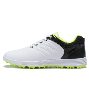 Chaussures de <span class=keywords><strong>golf</strong></span> professionnelles en cuir microfibre antidérapantes pour hommes, lacet rotatif en acier, à prix réduit, vente en gros - Product Image 1