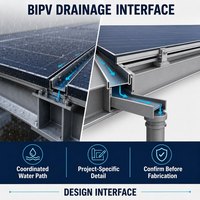 Structure de Canopée sur Mesure pour Projets - Cadre en Acier Revêtu de Zn-Al-Mg pour Allées Couvertes et Toitures de Petits Ateliers - BIPV Commercial