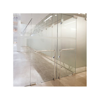 Double Decorative 8mm Tempered Glass Partition Office Walls Laminated Movable System Aluminum Alloy Frame Folding Hotel Modern