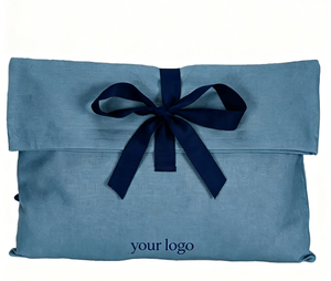 High Quality Custom Cotton Envelope Dust Bag Recyclable Canvas Clothes Pillow Shoe Handbag Packaging Cover Bag With Ribbon Logo - Product Image 3